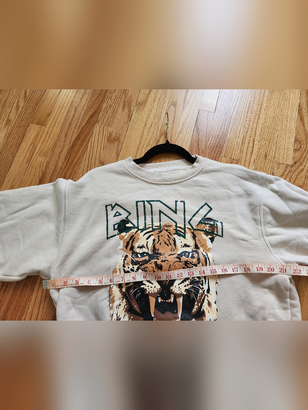Anine Bing Beige Graphic Tiger Sweatshirt - Picture 9 of 9